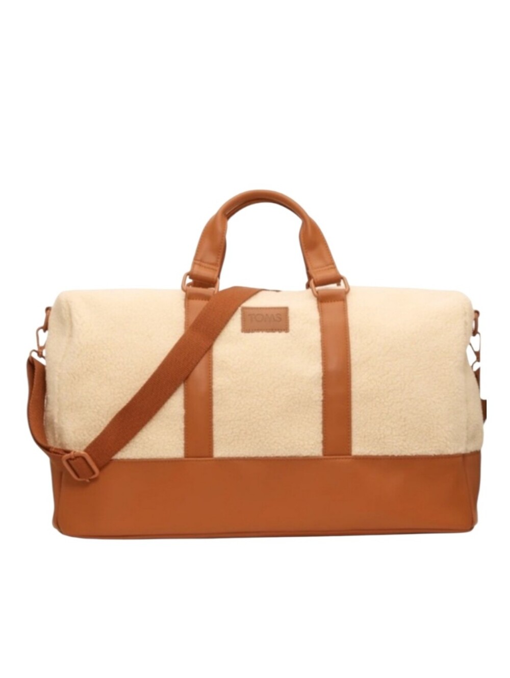 Brand New Toms Sherpa Zippered Duffle Bag Weekender w/ Crossbody Strap Travel